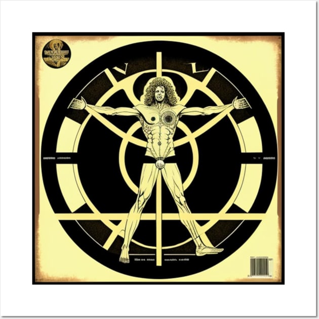 Vitruvian Man Rock n Roll Vinyl Record Vol. 1 Wall Art by musicgeniusart